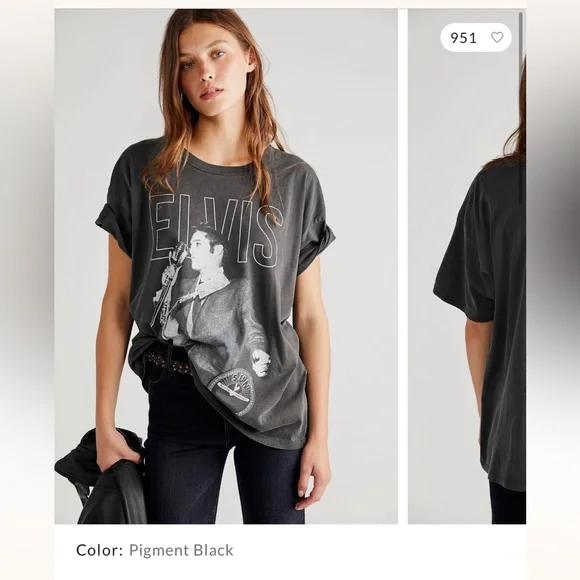Free People x Daydreamer Sun Records Elvis Graphic Tee - Picture 1 of 13
